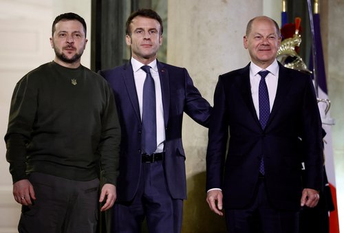 Zelenski, Macron Scholz