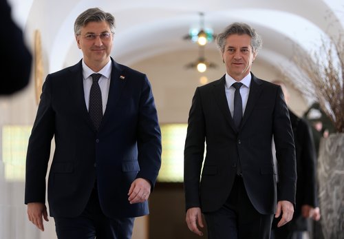 Andrej Plenković in Robert Golob