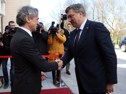 Andrej Plenković in Robert Golob