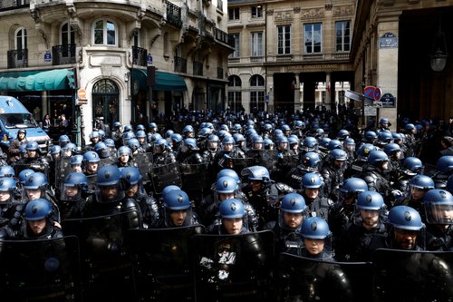 Twelfth day of national strike and protest in France against pension reform