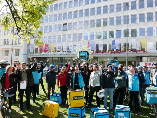 glovo, wolt, dostavljavci, sindikat