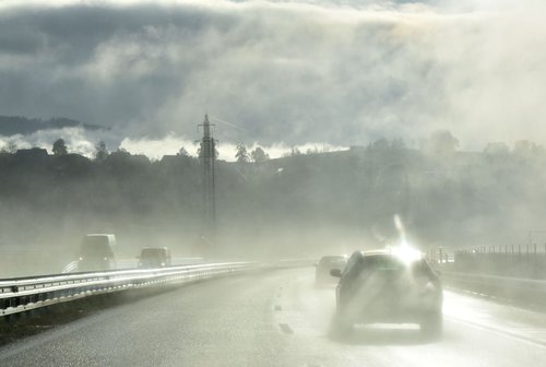 avtocesta, dež