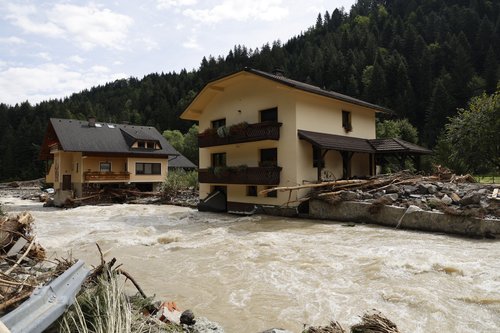 poplave, občina Luče, naselje Raduha, sanacija, Zgornja Savinjska dolina, neurje, reka, plaz