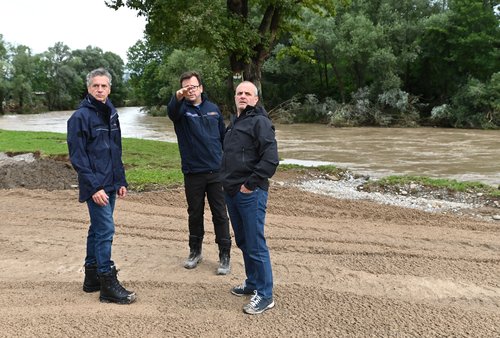 Poplave uničenje reka Sora Golob Brežan in Smole