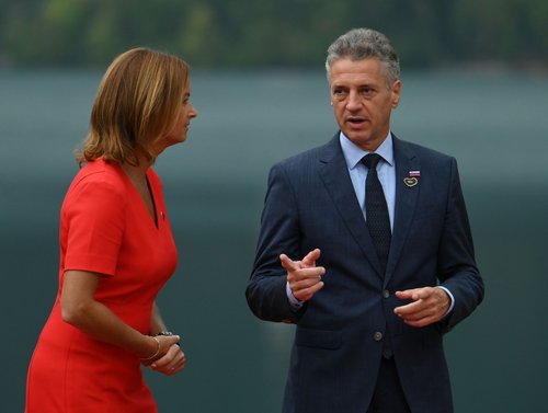 Tanja Fajon in Robert Golob.