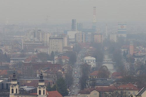 megla, ljubljana, zima