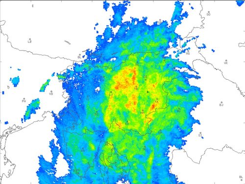 Radarska slika padavin