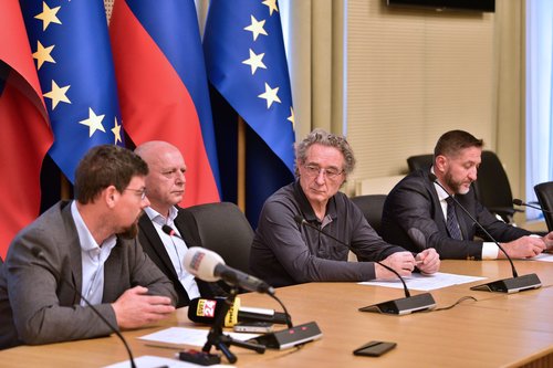 Klemen Boštjančič, Franc Props, Jakob Počivavšek in Branimir Štrukelj