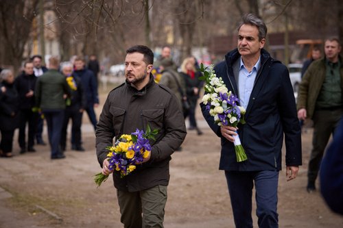 Volodimir Zelenski, Kiriakos Micotakis, Ukrajina, Grčija
