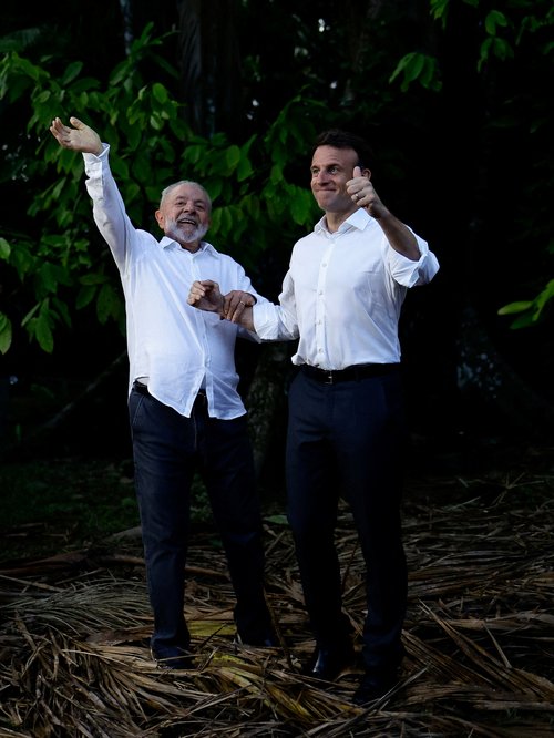 emmanuel macron, lula da silva, brazilija