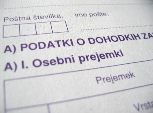 dohodnina, obrazec, izplačilo