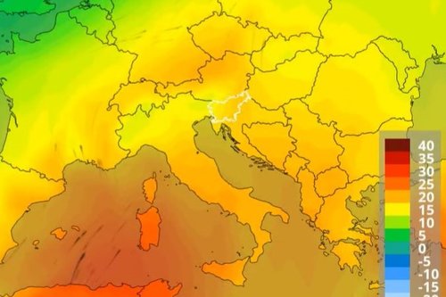 vreme, vročinski val, zemljevid