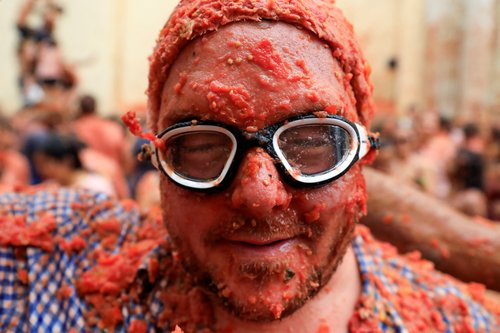 The annual "La Tomatina" food fight festival in Bunol