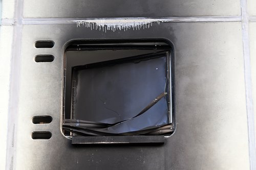 Požar, dijaški dom Ivana Cankarja, Ljubljana, pogorišče