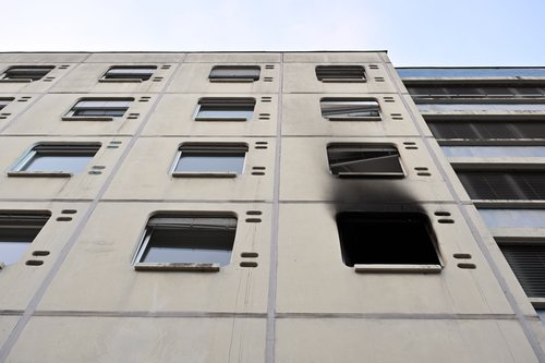 Požar, dijaški dom Ivana Cankarja, Ljubljana, pogorišče