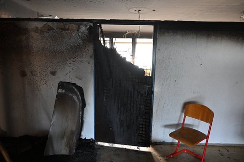 dijaški dom, dijaški dom ivana cankarja, požar, pogorišče