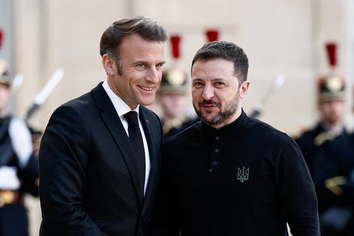 Emmanuel Macron, Volodimir Zelenski
