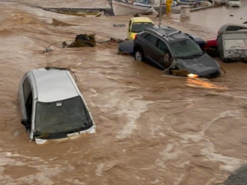 Grčija, Paros, poplave