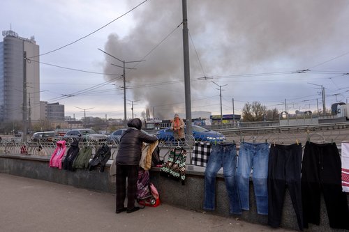 kijev, vojna v ukrajini, raketni napad