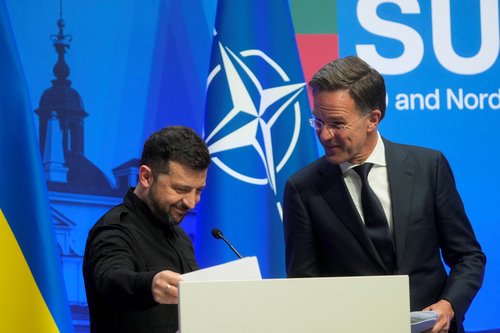 Mark Rutte in Volodimir Zelenski