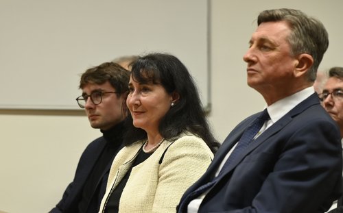 Borut Pahor, Tanja Pečar in Luka Pečar Pahor