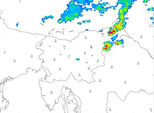 radarska slika padavin
