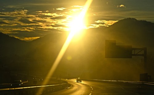 Štajerska avtocesta, Trojane, sončni zahod