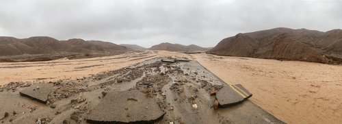 Monsoonal rain in Death Valley National Park, California