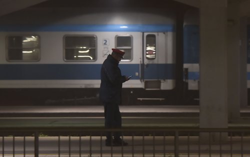 Ljubljanska železniška postaja megla