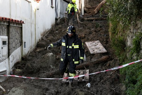 Italija, Ischia, zemeljski plaz