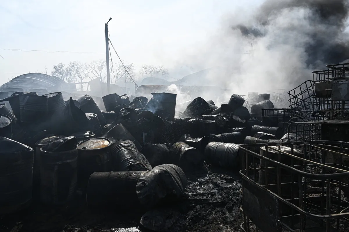 Ukrajina napadla rusko pristaniško mesto, pomembno za proizvodnjo dronov