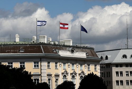 Izrael, Avstrija, zastava