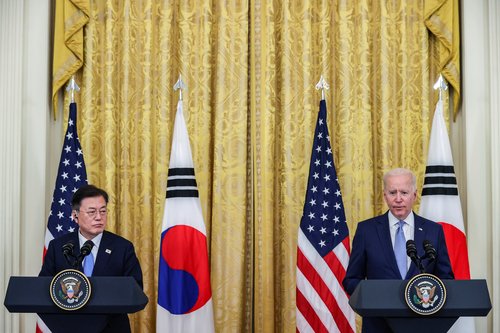 Predsednika ZDA Joe Biden in Južne Koreje Moon Jae-in