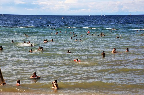 turizem, kopalci, plaža, izola,