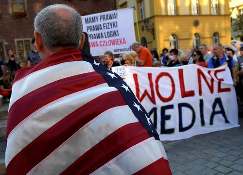 Poljska, mediji, protest