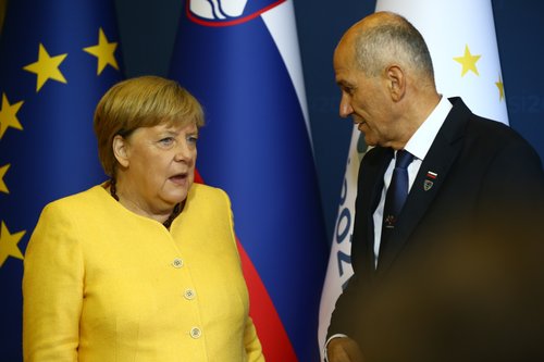 Janez Janša in Angela Merkel