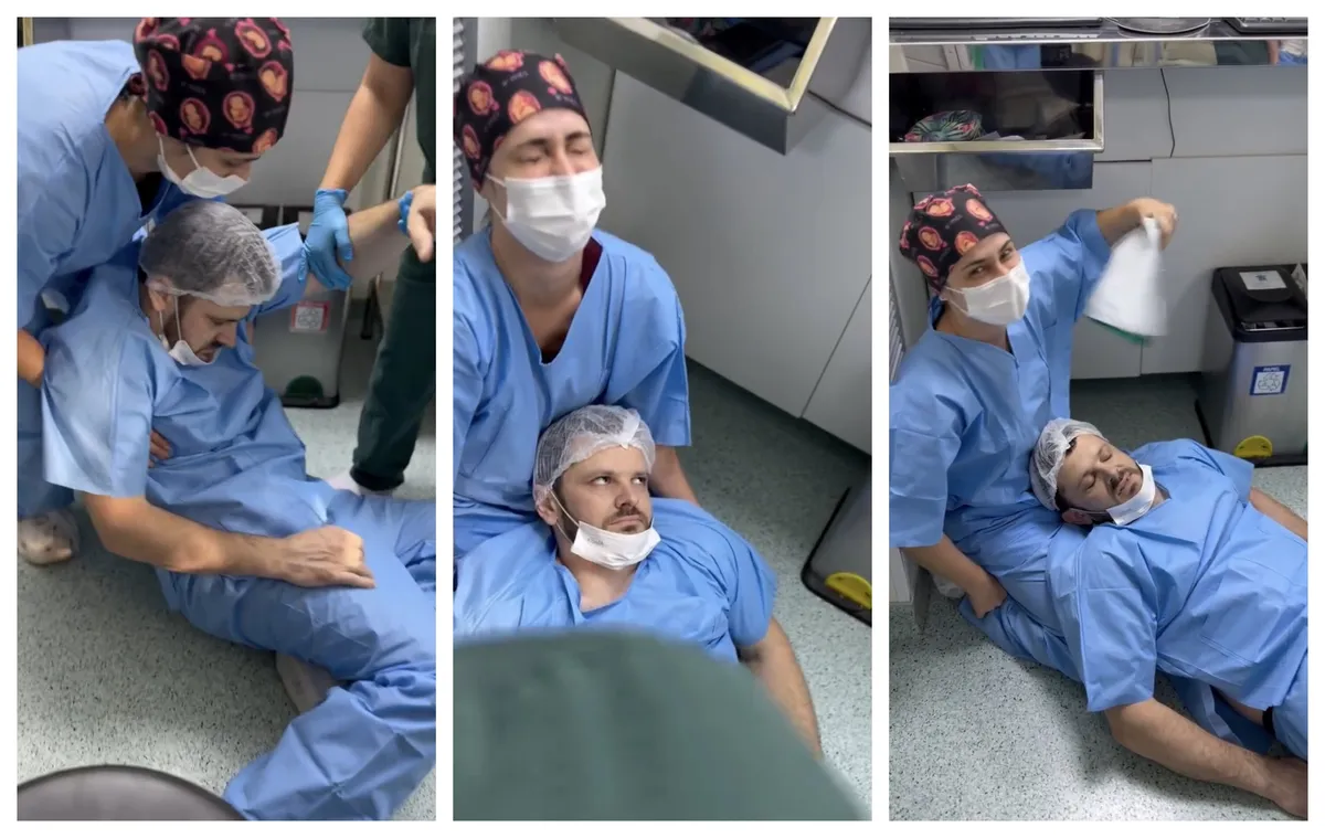 Žena rojevala, mož pa omedlel: "Drži se, bojevnik!"