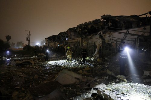 Izraelsko mesto Petah Tikva po nočnem iranskem napadu