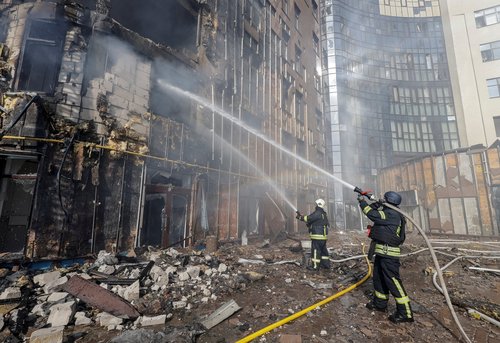 Posledice četrtkovega ruskega napada na Harkov