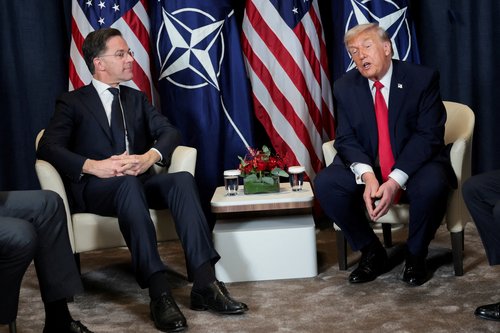 Predsednik ZDA Donald Trump in šef Nata Mark Rutte
