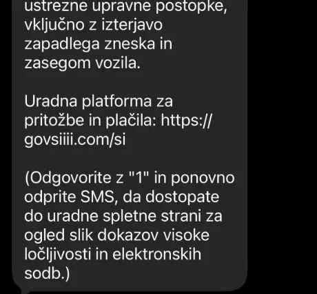 Ste prejeli SMS-sporočilo o prometnem prekršku? Policija: Gre za prevaro!