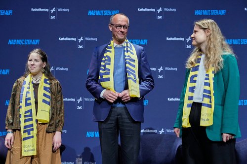 Friedrich Merz na srečanju nemških katoličanov v Würzburgu