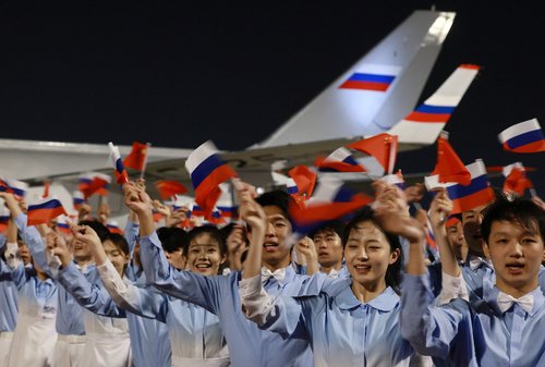 Sprejem ruskega predsednika Vladimirja Putina v Pekingu