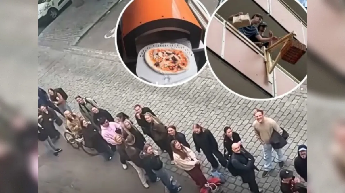 Balkon spremenili v viralno picerijo: vrsta se vije daleč na ulico