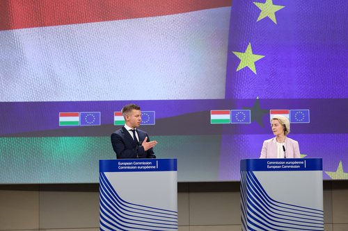 Peter Magyar in Ursula von der Leyen