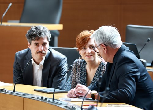 Luka Mesec, Asta Vrečko in Matjaž Han
