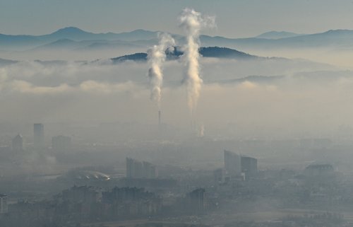 Onesnažen zrak v Ljubljani