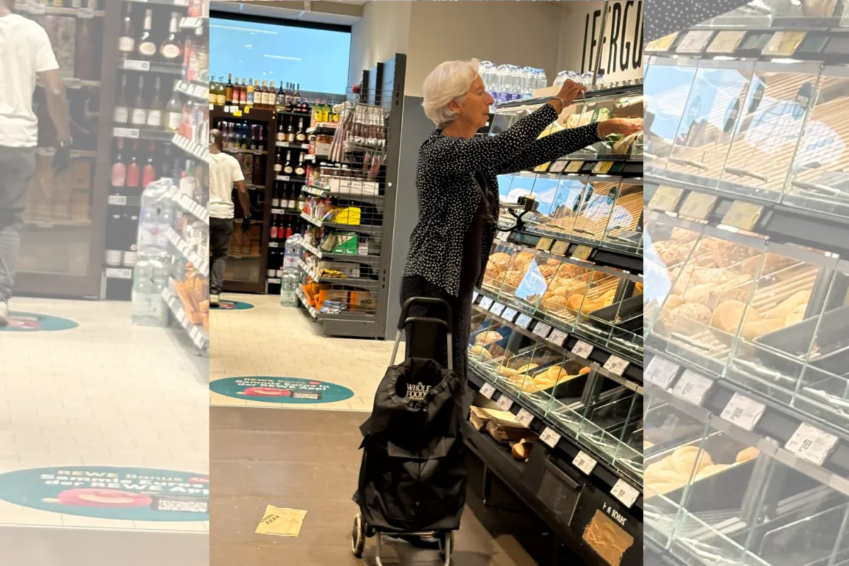 Splet navdušen nad fotografijo prve dame ECB, ki so jo ujeli med vsakdanjim opravkom