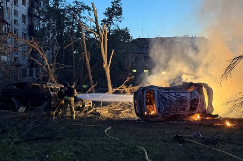Goreč avto v Kijevu