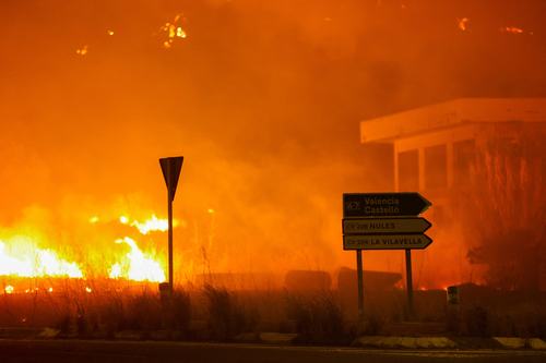Požar v pokrajini Castellon v Španiji